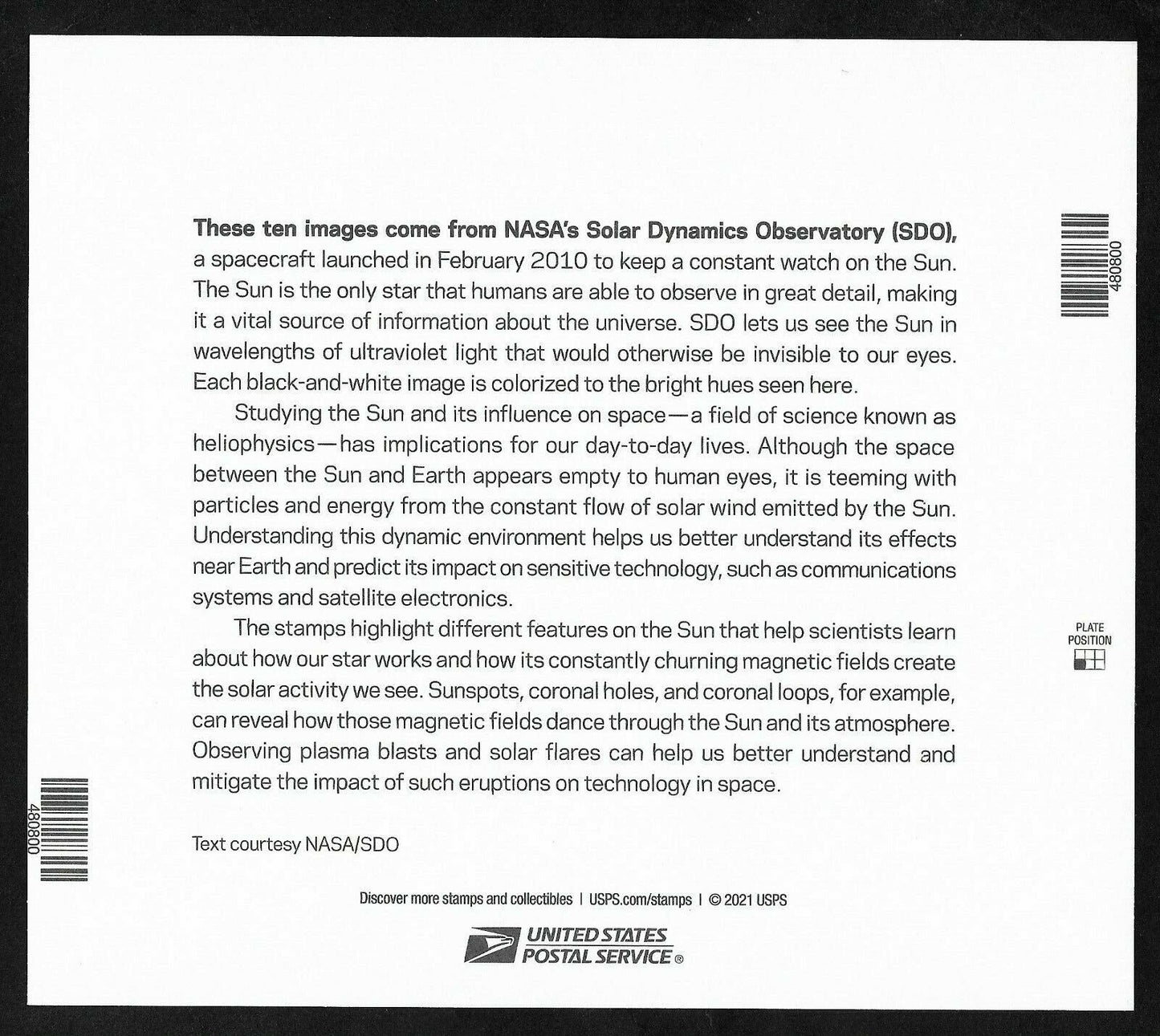 USPS Sun Science Forever Stamps - One Sheet