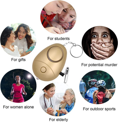  6 Pack 140DB Personal Security Alarm Keychain with LED Lights