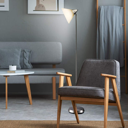 Floor Lamp With Adjustable Head And Arcylic Shade 