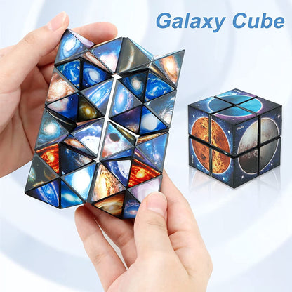 Magic Cube 2 in 1 Set, Magic 3D Puzzle Cubes for Kids and Adults