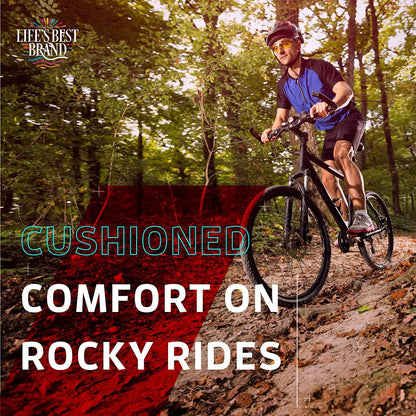  Saddle Style Bicycle Accessory - Universal Fit Comfortable Seating - for Pain Free Riding - Installs Easily On Mountain Bike, Cruiser, Exercise, Spin, & Kids Bikes