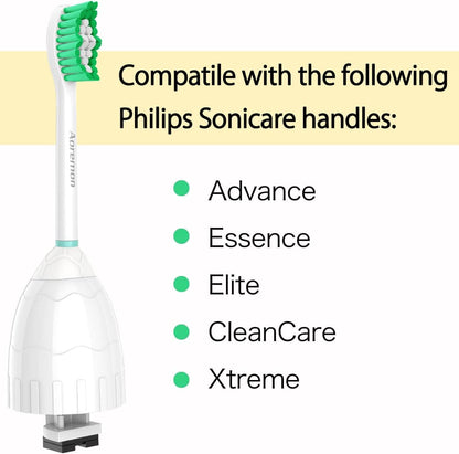 TEST  4/3/25 Aoremon Replacement Toothbrush Heads for Philips Sonicare E-Series Essence HX7022/66 and other Screw-on Electric Toothbrush Model, 6 Pack
