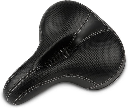  Saddle Style Bicycle Accessory - Universal Fit Comfortable Seating - for Pain Free Riding - Installs Easily On Mountain Bike, Cruiser, Exercise, Spin, & Kids Bikes
