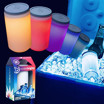 Brightz CoolerBrightz Can Shaped LED Ice Chest Light, Color Morphing - Waterproof Color Changing LED Light for Inside Coolers - Great for Camping, Tailgating, Backyard BBQ, Parties, and More