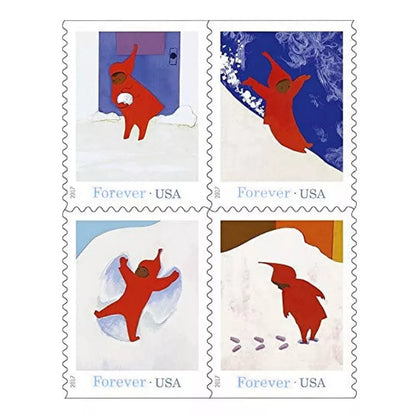 USPS "The Snowy Day" by Ezra Jack Keats 2017 Forever Stamps - Booklet of 20 Postage Stamps