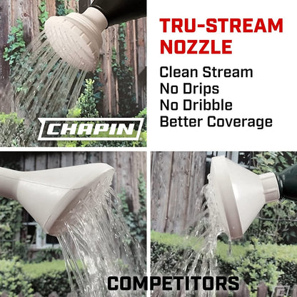 2-Gallon Tru-Stream Outdoor and Indoor 100% Recycled Plastic Watering Can, Removable Nozzle