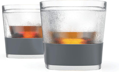  Cooling Cups for Whiskey, Bourbon, and Scotch, Freezer Gel Chiller Double Wall Tumblers Set of 1, Smoke,9 ounces