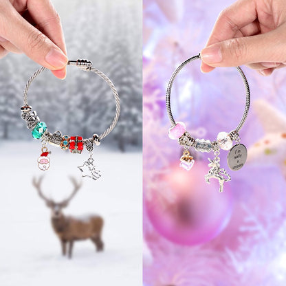 Charm Bracelet Making Kit,Gifts for 6 7 8 9 Year Old Girls, Girls Toys Ages 6-12,6 7 8 9 Year Old Girl Birthday Gifts,Arts and Crafts for Kids Ages 6-8,Jewelry Making Kit