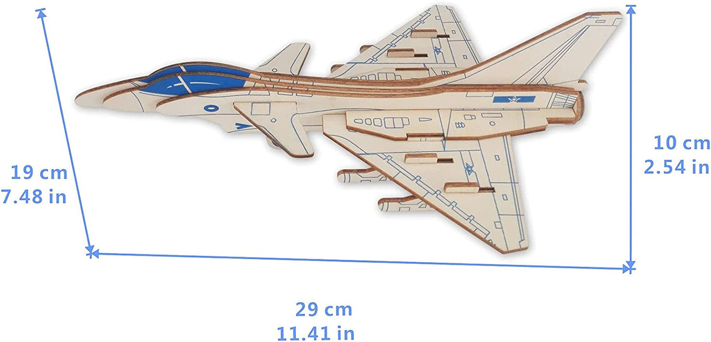  3D Wooden Puzzle Model Fighter Jet