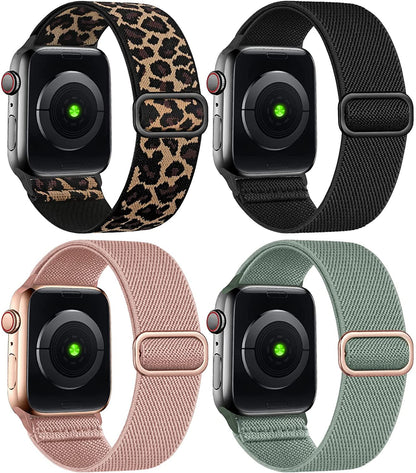4 Pack Stretchy Bands Compatible for Apple Watch 