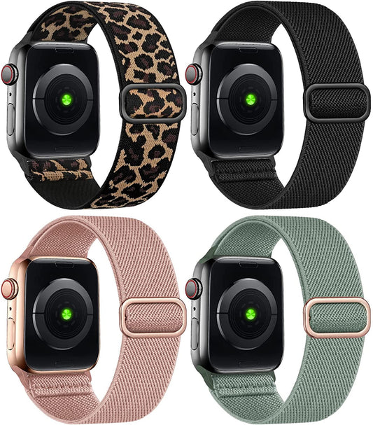 4 Pack Stretchy Bands Compatible for Apple Watch 