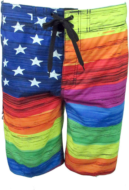  Men's American Flag Inspired Board Shorts