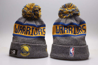 New Era Official NBA Sideline Sport Embroidered Cuffed Knit Hat with Pom
