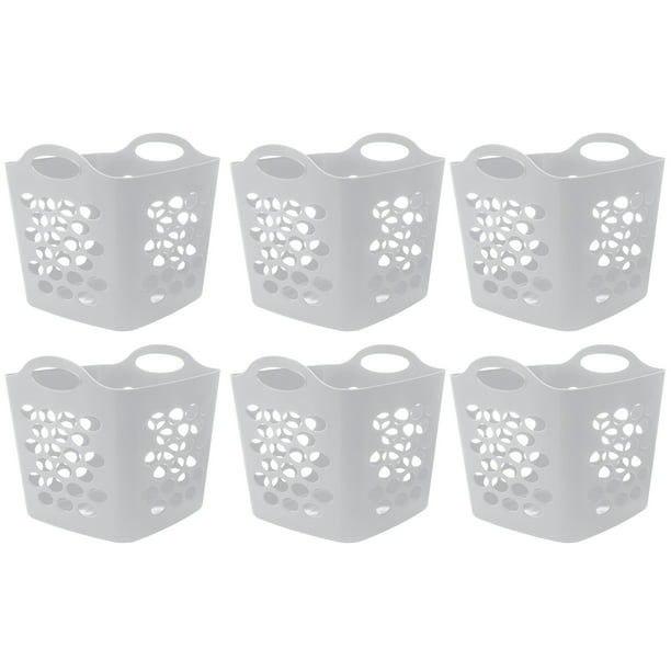 6 Pack Flexible Plastic Laundry Baskets