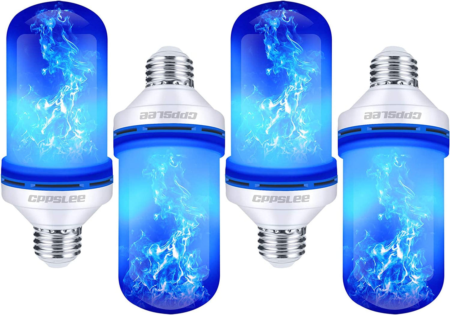 2 Pack  LED Flame Light Bulbs, 4 Modes Fire Light Bulbs, E26 Base Flame Bulb, Christmas Party, Indoor and Outdoor Home Decoration 