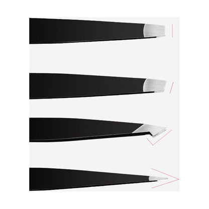 Eyebrow Tweezers Set 4 Piece Professional Stainless Steel Hair Plucker for Women