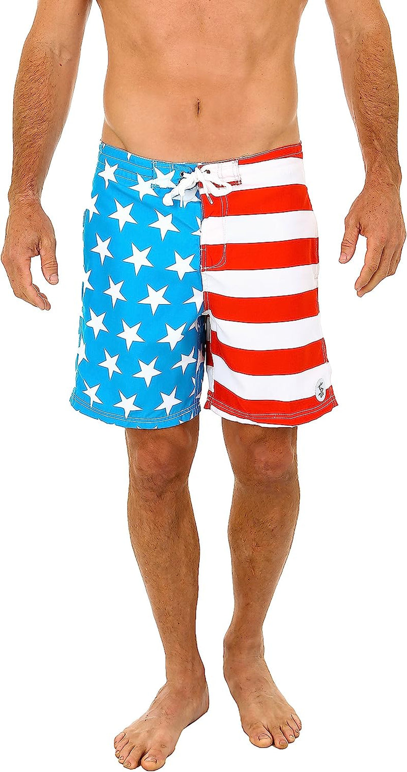  Men's American Flag Inspired Board Shorts