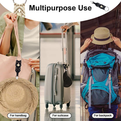 MEIXINZHI 3Pcs Cotton Hat Clip for Travel, Knitting Travel Hat Clip for Bag Backpack Luggage, Travel Hat Clip for Women