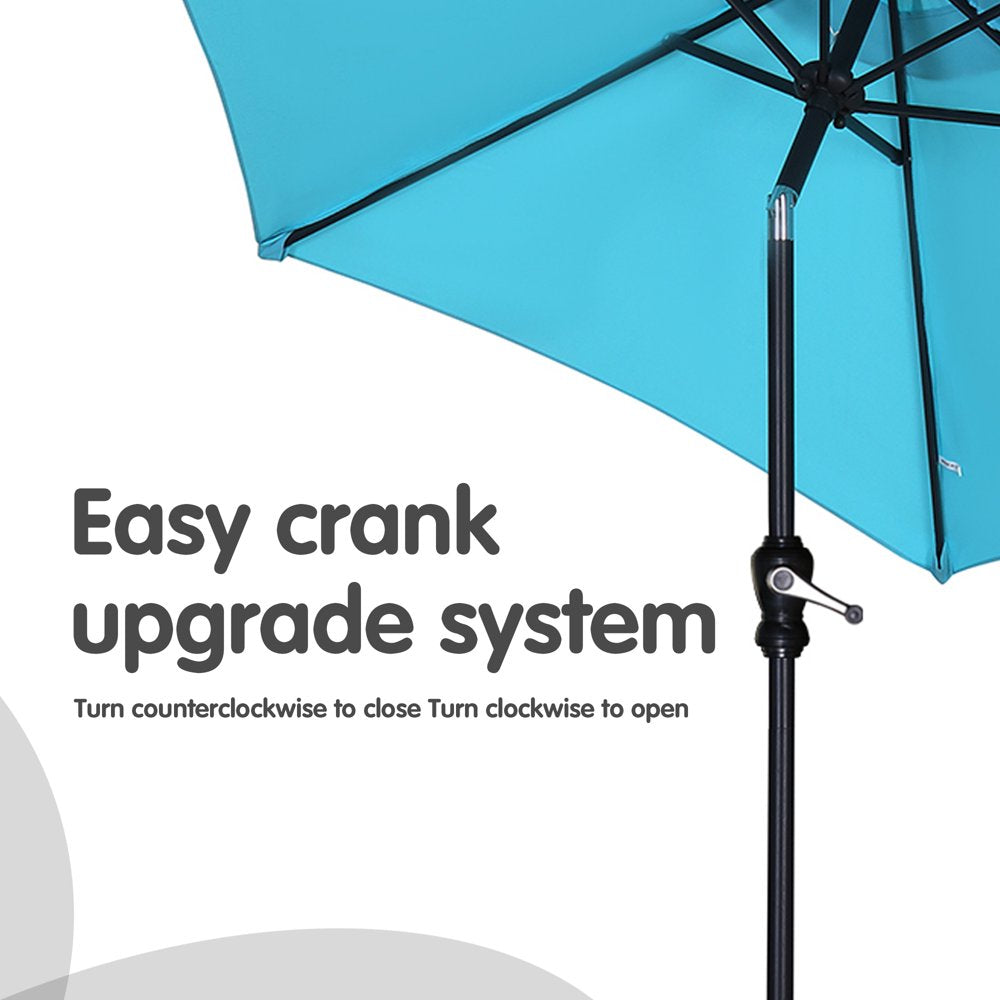 7.5FT Patio Umbrella with Push Button Tilt and Crank
