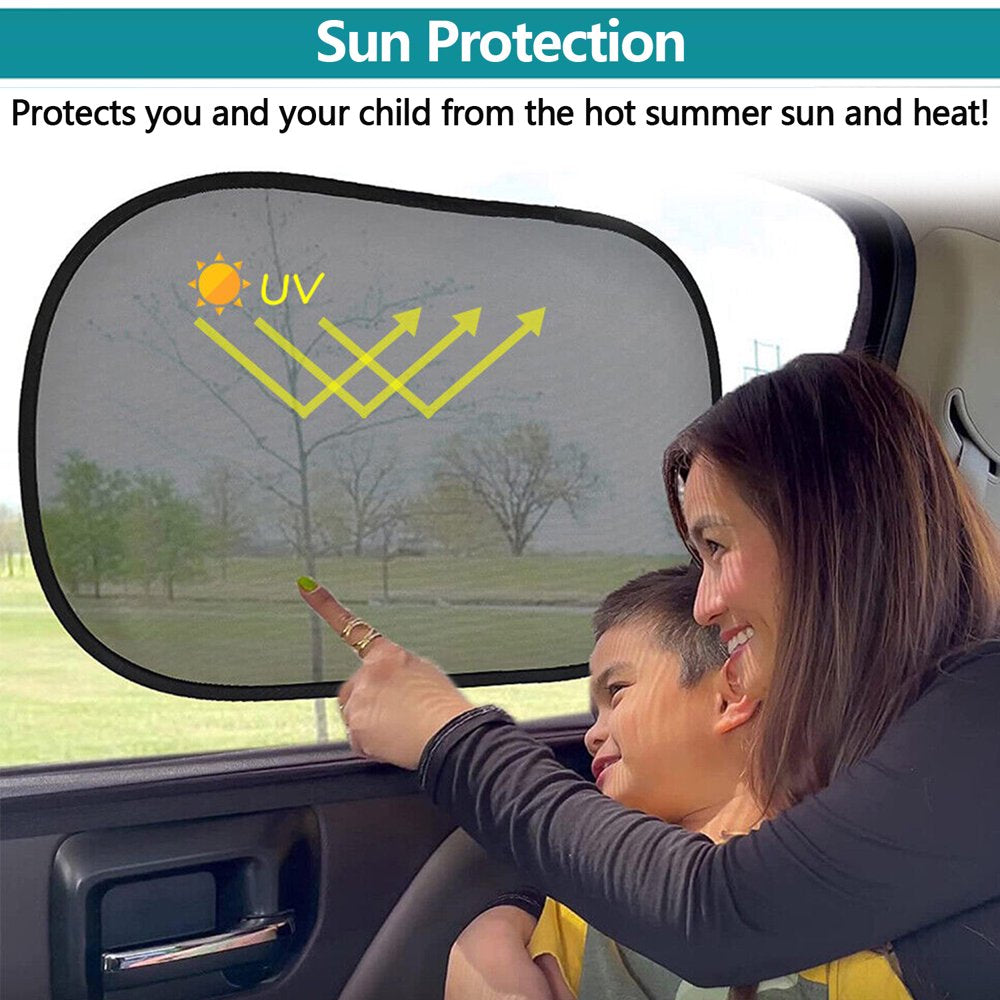 Set of 5 Car Sun Shades for Windows - Fits Most of Vehicles