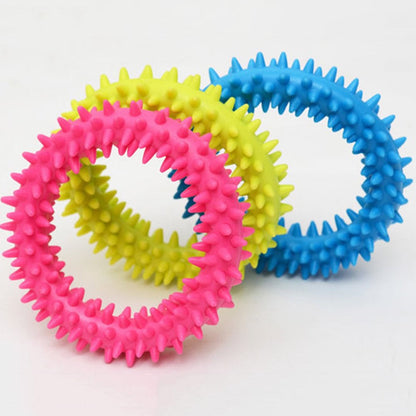 Pet Enjoy Dog Chew Toys for Aggressive Chewers Large Breed,Thorn Circle Ring Toys Long-Lasting Indestructible Dog Toys,Tough Durable Puppy Teeth Cleanning Toy for Dogs Pets