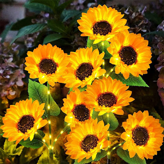 Solar Sunflower Lights, LED Garden Solar Lights, Outdoor for Patio Lawn Garden Yard Pathway Decoration Christmas Decoration Parties