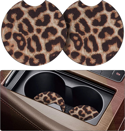  2 Pack Car Coasters for Cup Holders