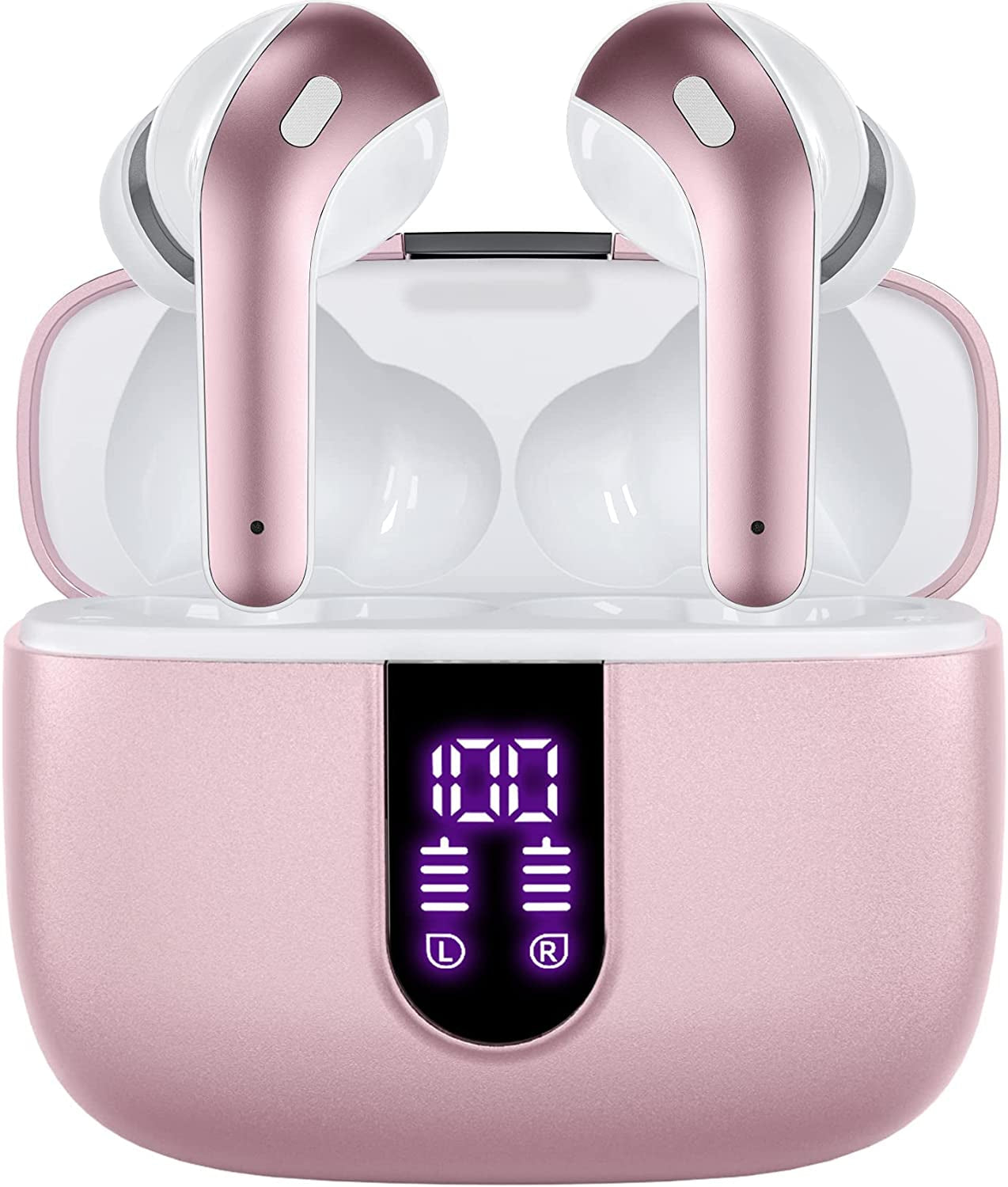 Bluetooth Headphones with Wireless Charging Case 