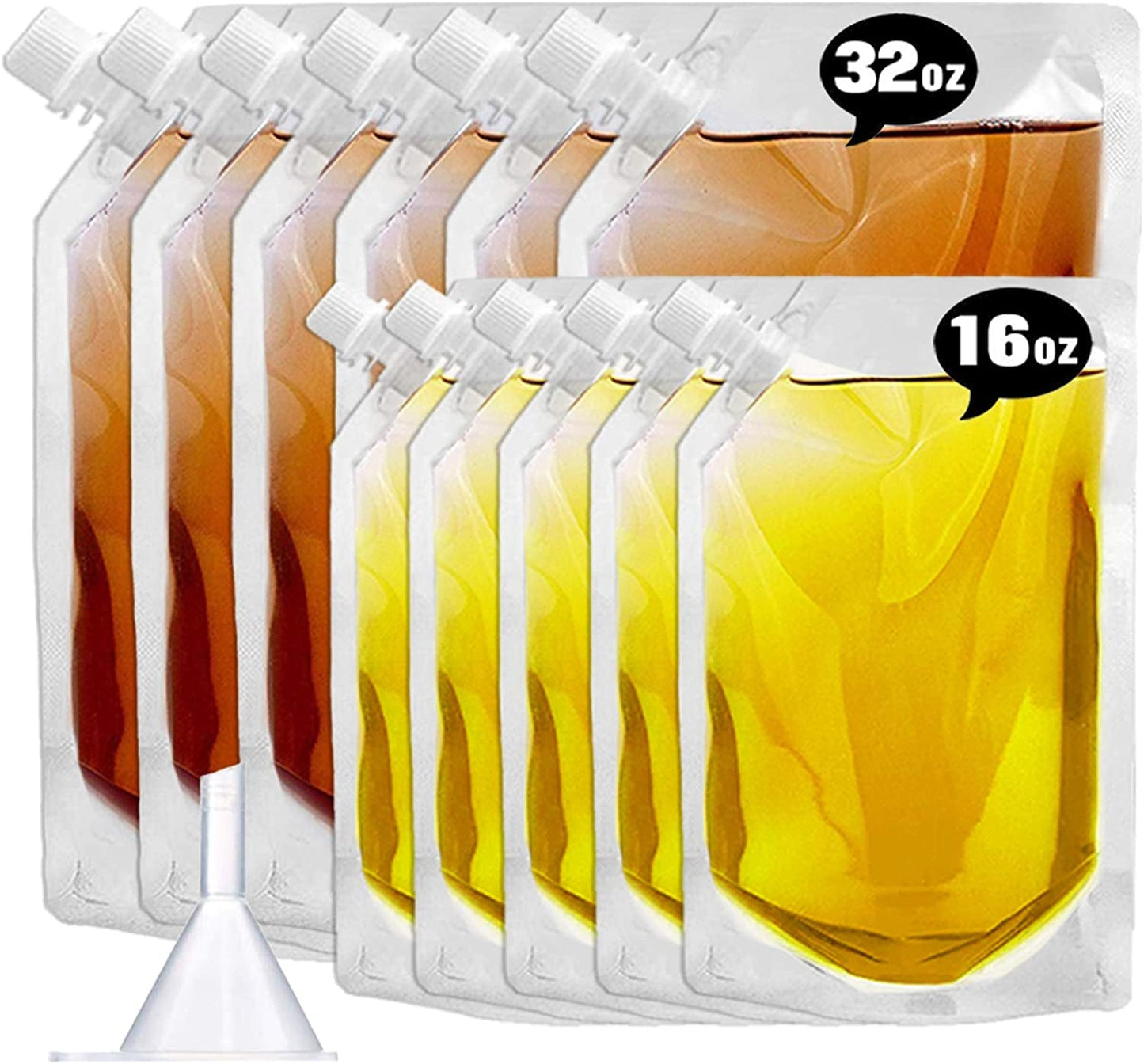 Flasks Set for Liquor Cruise Kit,Rum Runner Plastic Liquor Bags to Sneak Alcohol,Juice Travel Plastic Bags Drink Bags for Travel Outdoor Sports, Concerts, Events（8oz X 10）