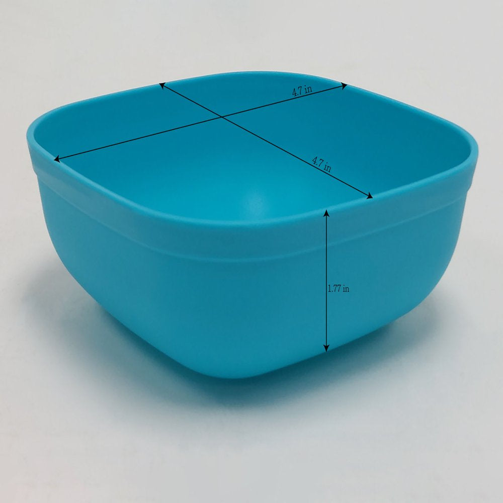 24 Piece Plastic Square Blue Dinnerware Set (Service for 4)