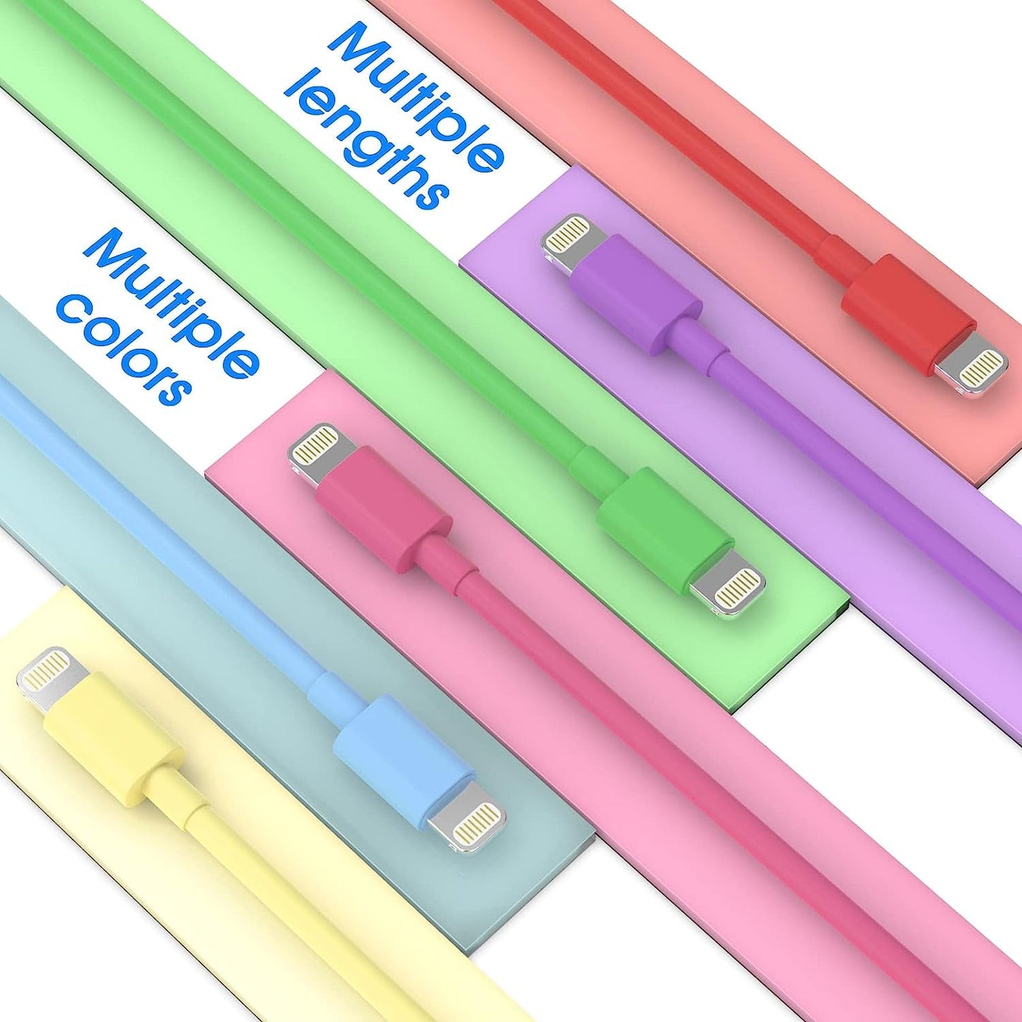  iPhone Charger, 6Pack(3/3/6/6/6/10 FT)