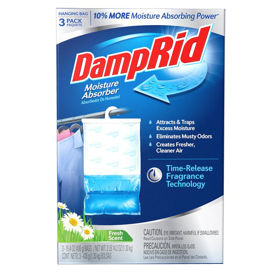 Damprid Fresh Scent Hanging Moisture Absorber, 3 Pack