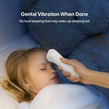 iHealth No-Touch Forehead Thermometer, Digital Infrared Thermometer for Adults and Kids, Touchless Baby Thermometer with 3 Ultra-Sensitive Sensors, Large LED Display and Gentle Vibration Alert (PT3)