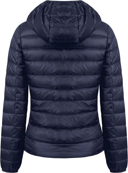  Light Weight Packable Down Coat with Hood and 2 Pockets