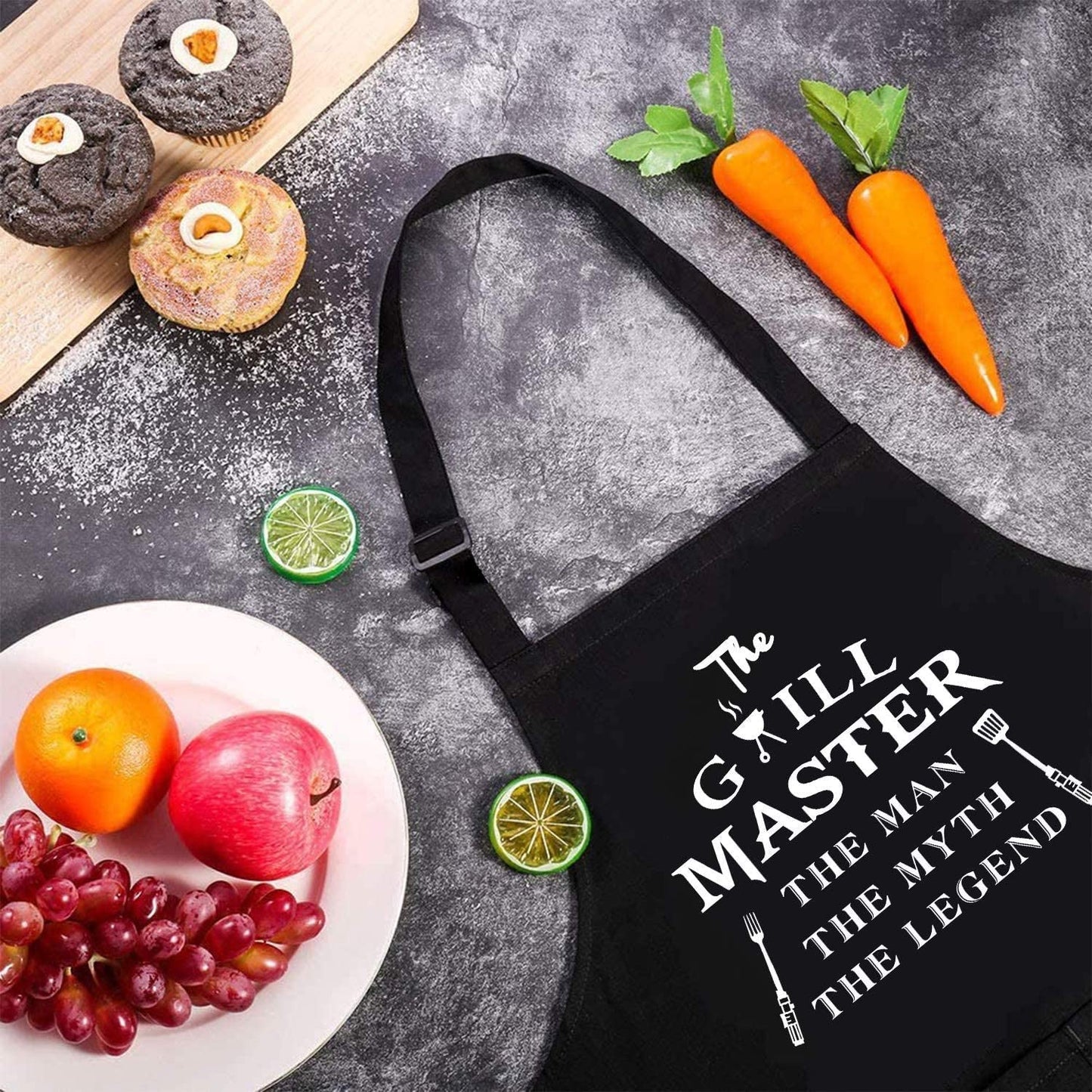  Funny BBQ Black Adjustable Kitchen Cooking Chef Aprons for Men…