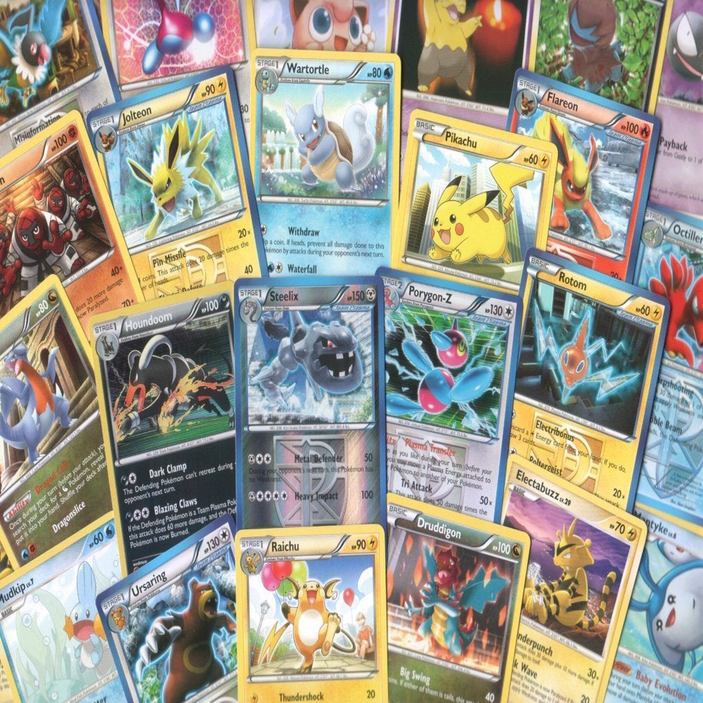 100 Assorted Trading Cards with 7 Bonus Free Holo Foils