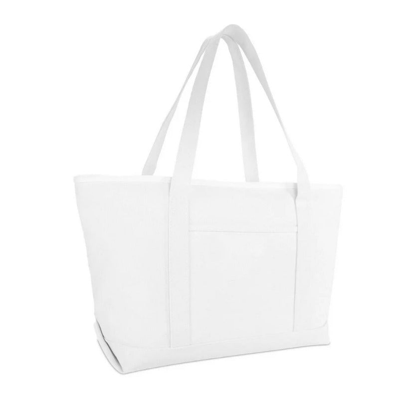 23" Large Heavy Duty 24 Oz. Cotton Canvas Shopping Tote Bag 