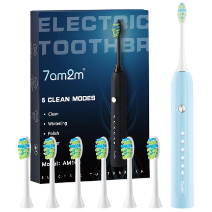 Sonic Electric Toothbrush-One Charge for 90 Days with 6 Brush Heads
