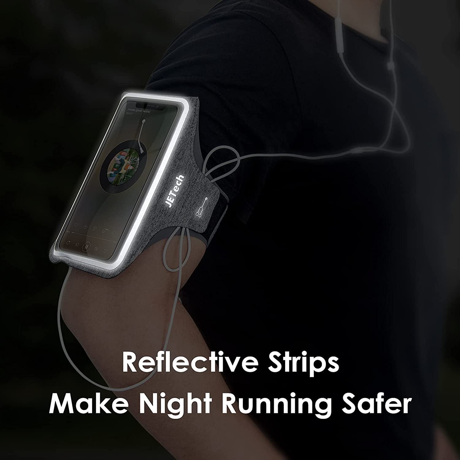  Cell Phone Armband Holder for Phone Upto 6.2 inch, for iphone 14/14 Pro/13/13 Pro, Water Resistant Phone Case with Key Holder and Card Slot, for Running, Walking, Hiking, Adjustable Band (Grey)