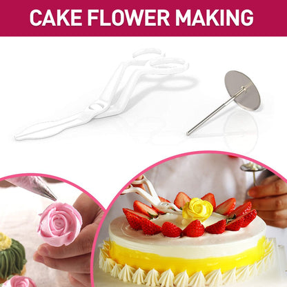 68 Pcs Cake Decorating Kit with 32 Numbered Icing Tips | 7 Korean Piping Tips | 21 Pastry Bags | 3 Cream Scrapers Baking Tools for Cake Lovers