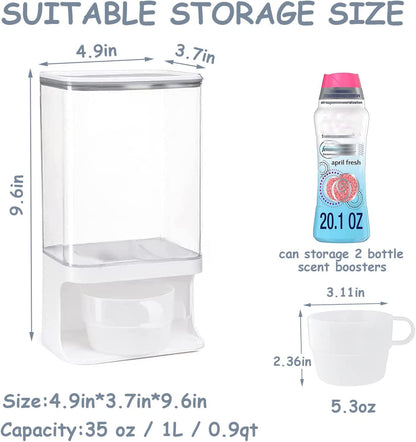35 OZ Laundry Detergent Dispenser/Wall-Mounted Scent Booster Beads Dispenser for Laundry Room