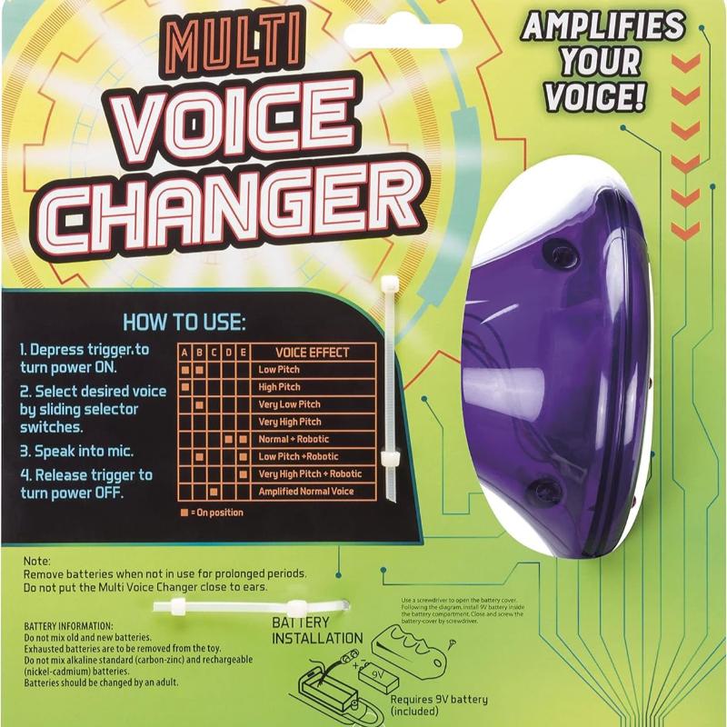 Multi Voice Changer, Amplifies Voice With 8 Different Voice Effects