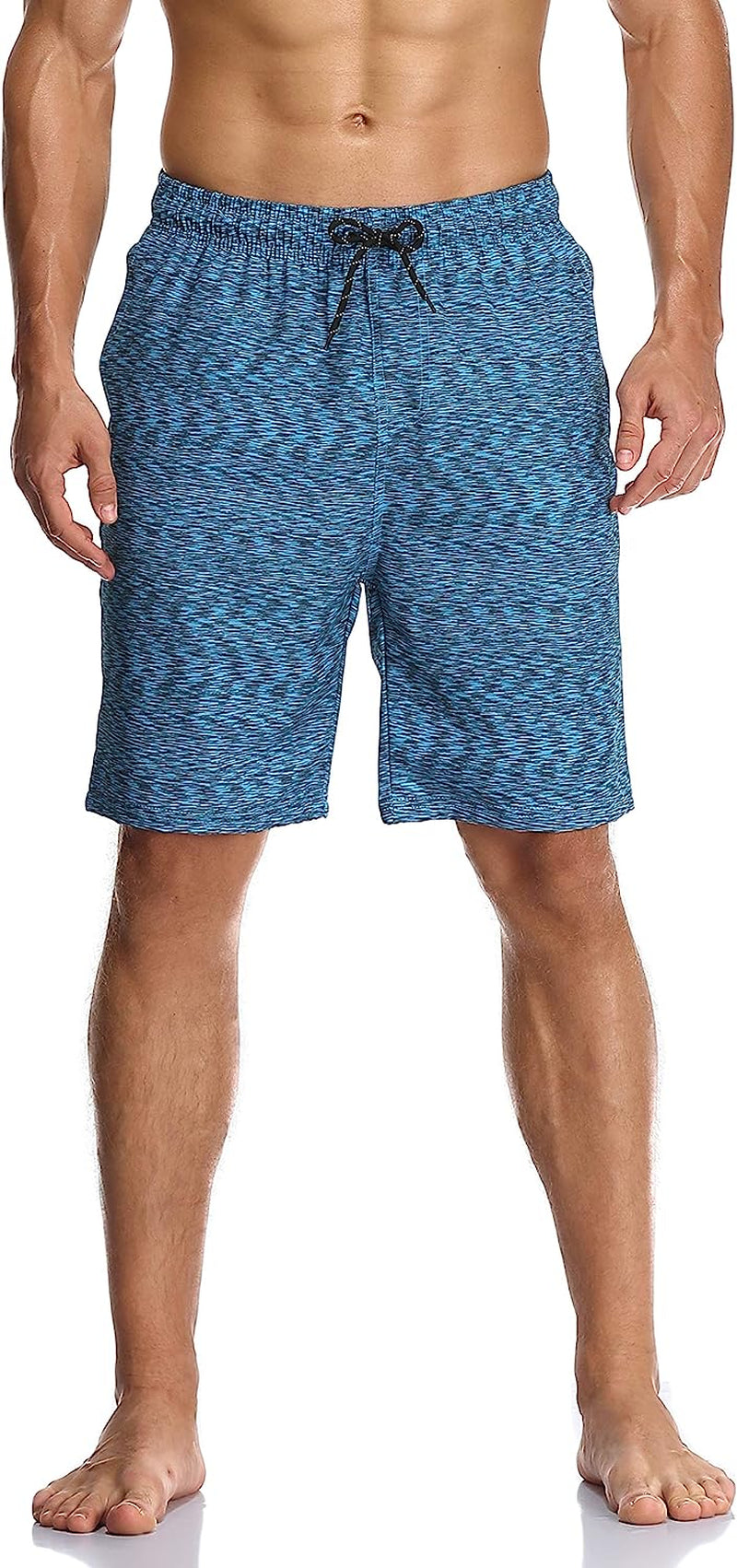  Mens Swim Trunks Quick Dry Board Shorts with Zipper Pockets Bathing Suit