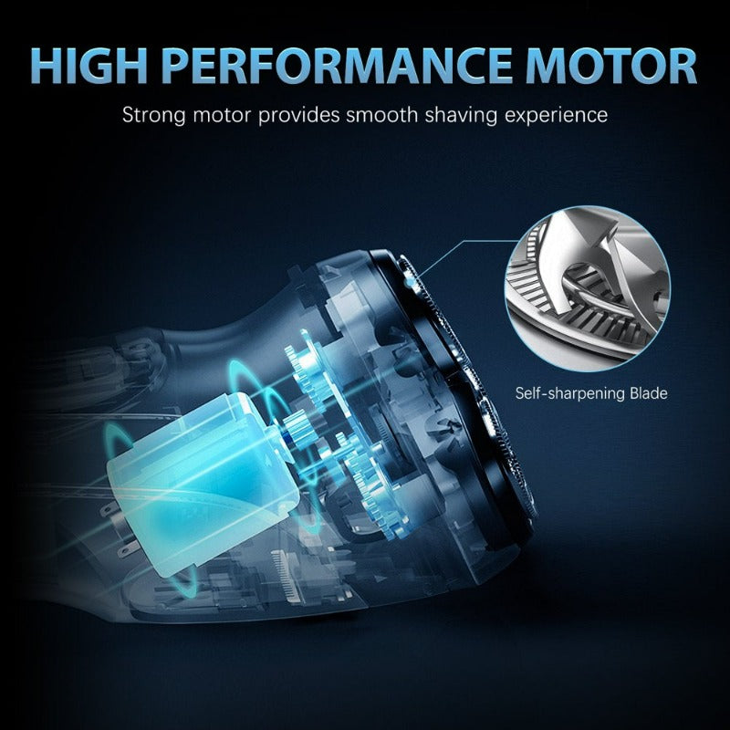 Men's 3 Head Electric Shaver Razor Beard Trimmer, Portable Electric Rotary Shaver Cordless & Rechargeable