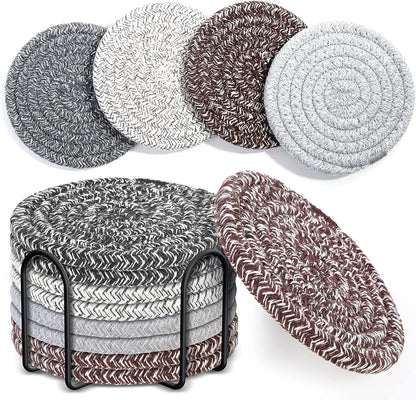  8 Pcs Drink Coasters with Holder