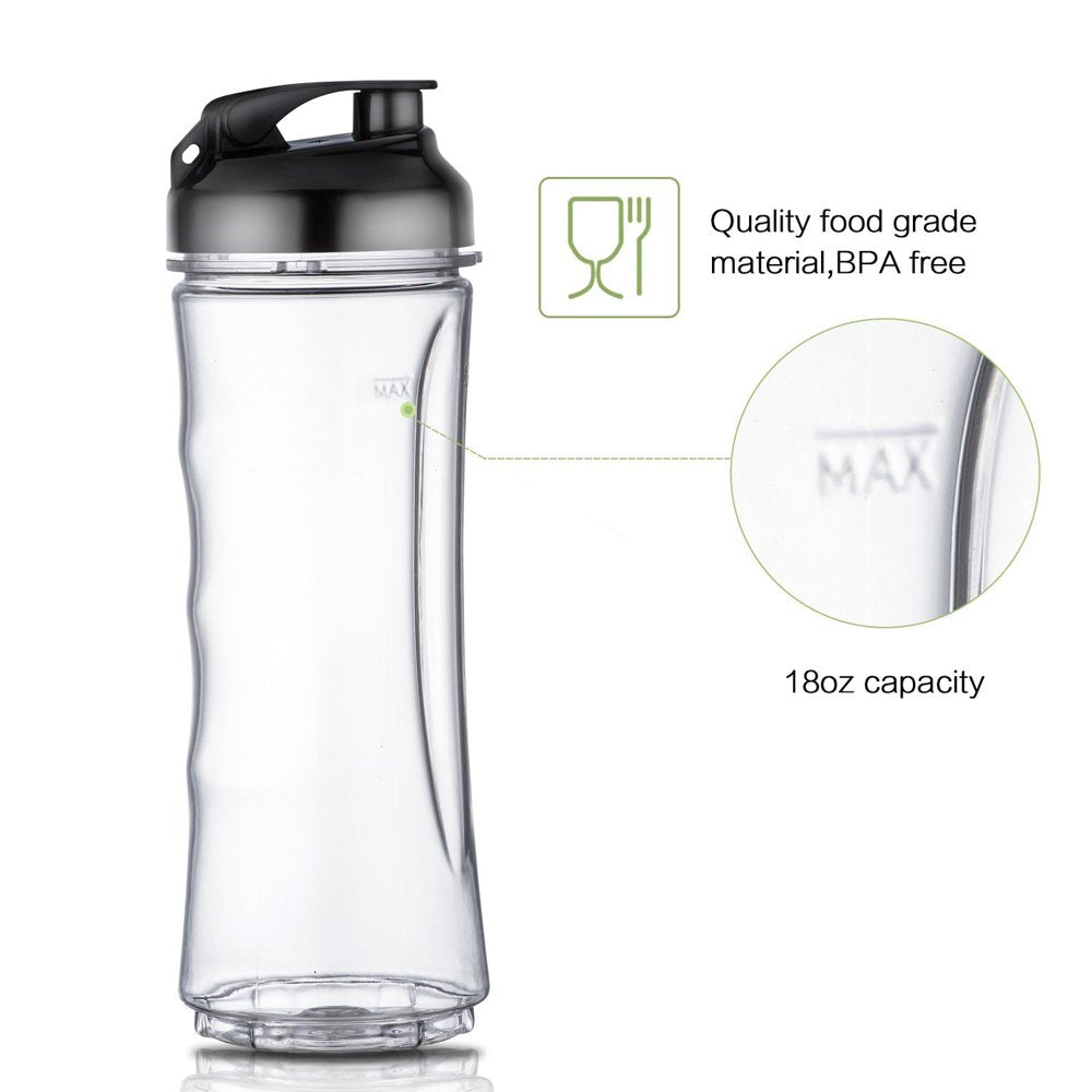 Smoothies Blender Personal Size 300 Watts with 18 Oz (Silver)