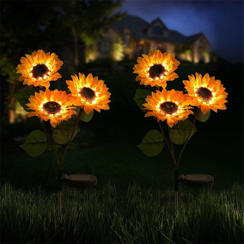 Solar Sunflower Lights, LED Garden Solar Lights, Outdoor for Patio Lawn Garden Yard Pathway Decoration Christmas Decoration Parties
