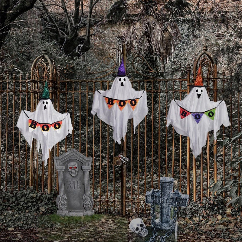 3 Pack Halloween Ghost Decorations