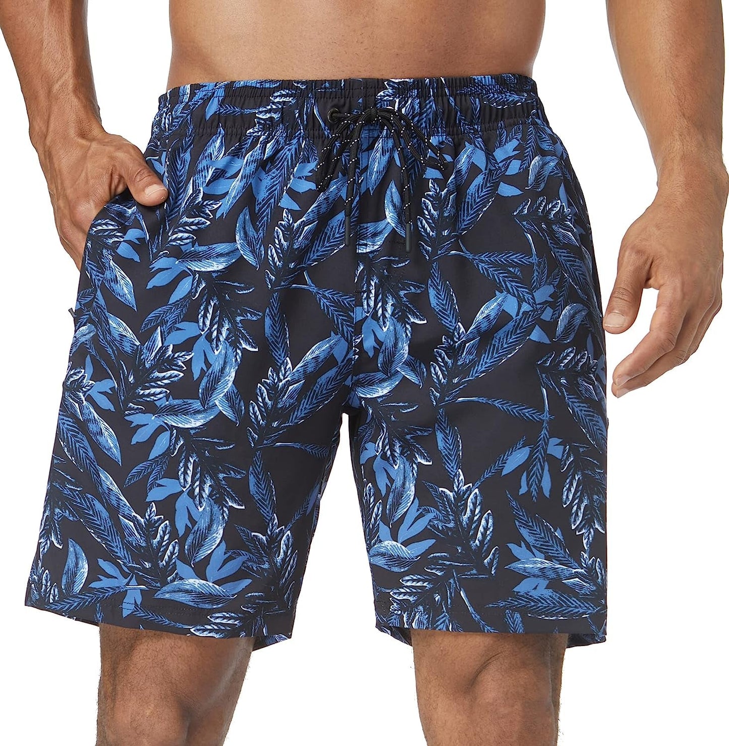  Mens Swim Trunks Quick Dry Board Shorts with Zipper Pockets Bathing Suit
