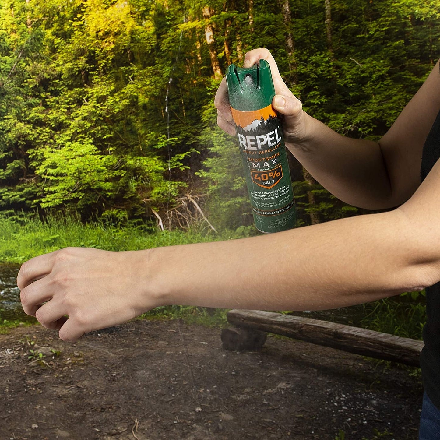 Repel Insect Repellent Sportsman Max Formula, Repels Mosquitoes, Ticks, Gnats, Biting Flies, 40% DEET (Aerosol Spray) 6.5 fl Ounce